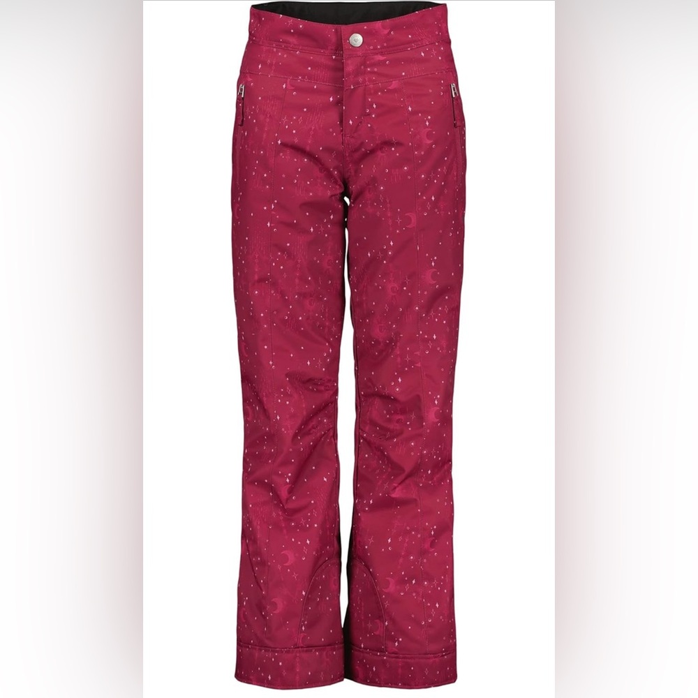 Obermeyer Girl’s Brooke Print Snow Ski Pants Pink Sunset XL and M New NWT